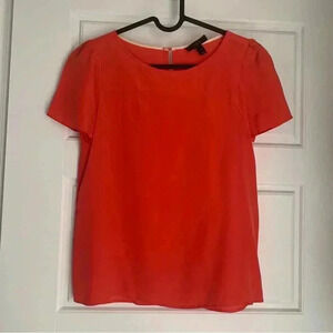 J. Crew 100% silk orange top - size  0 Xs